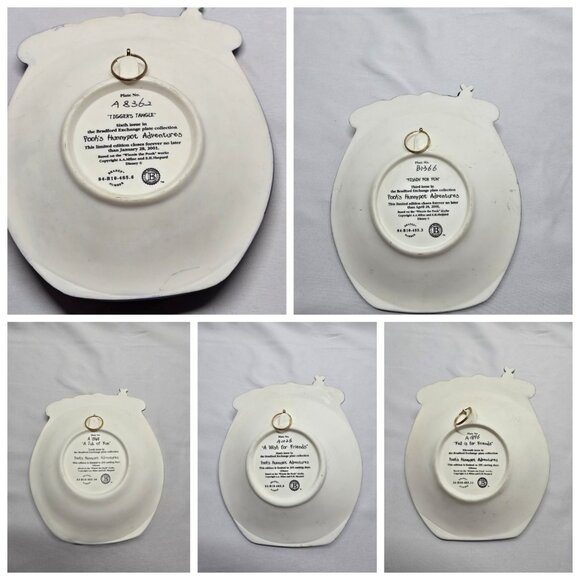 5 Bradford 3D Winnie the Pooh Plates-Pooh's Hunnypot Adventure Disney- READ INFO - Picture 7 of 16